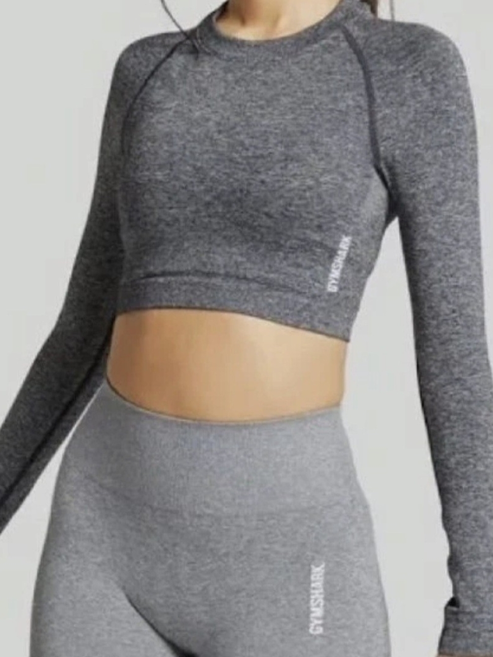 Gymshark Marl Seamless Long Sleeve Crop Top